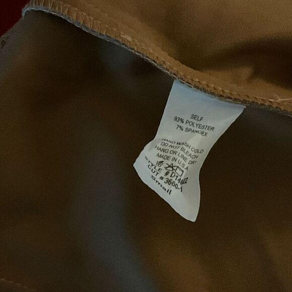 LULU’S Gimme Jive Beige Suede Midi Skirt w/ button closure, Size S - Picture 5 of 7